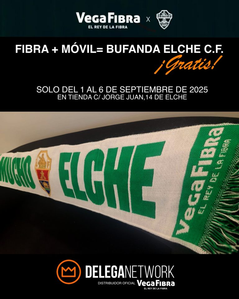 ¡REGALO DE BUFANDA OFICIAL ELCHE C.F.!